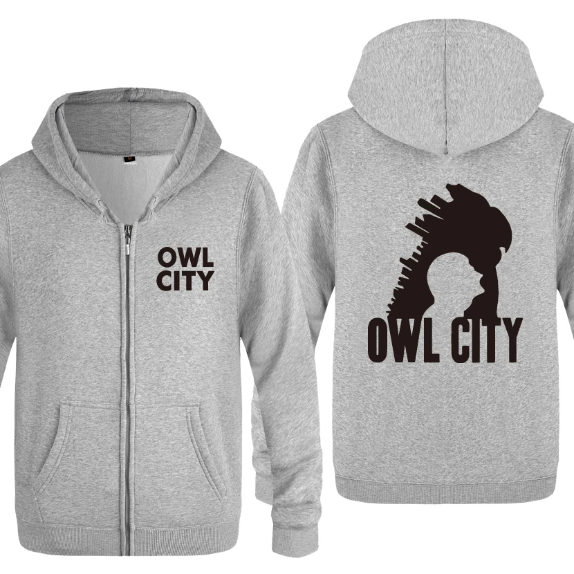 Adam Young Owl City Rock Band толстовки мужские мужская молния с капюшоном флисовые толстовки кардиганы - Цвет: HUIY HET