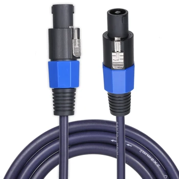 

New 1 Pair 25/50 Feet 16AWG Male Speakon to Speakon Cables 16 Gauge Speaker Wire Cord with Twist Lock for Audio Amplifier Cord