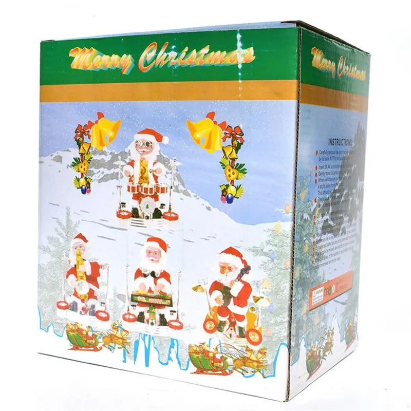 New electric Santa piano music little doll Christmas dress jewelry children gift drumming Toys 11.12