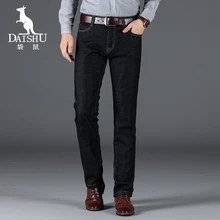 DAISHU, флисовые мужские джинсы, Золотой Бренд, узор, теплые, черные, средняя талия, джинсовые брюки, мужские, зимние, толстый бархат размера плюс, Мужские штаны