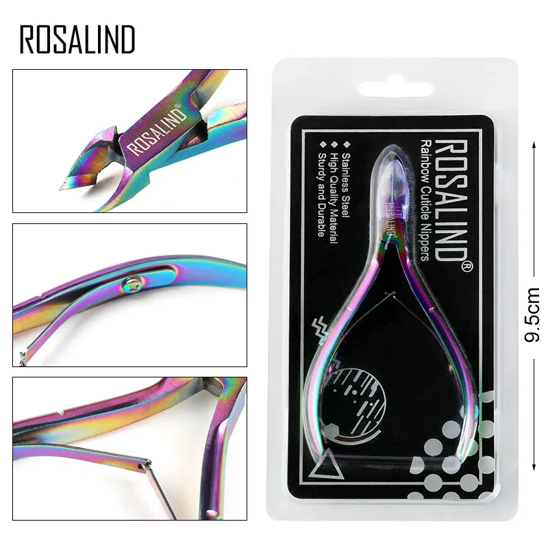 ROSALIND 1 шт. ножницы для кутикулы клипер профессиональные ножницы из нержавеющей стали для ногтей Маникюрный Инструмент отшелушивающие машинки для ногтей