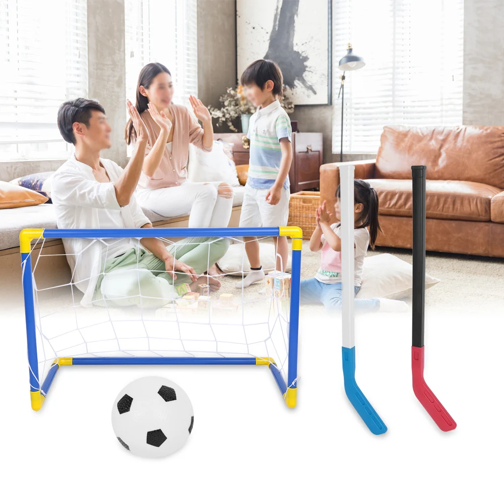 New  8pcs/set Kids Child Ice Hockey Stick Training Tools Kids Sports Soccer & Field Hockey Goals with Ba