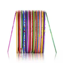  30 Rolls/Set Mixed Color Nail Striping Sticker Holographic 3D Strips Liner Tape For Nail Art Tips Decorations Nail Foil Decals 