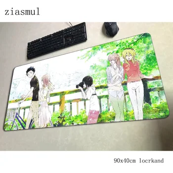 

Koe No Katachi pad mouse anime computer gamer mouse pad 900x400x3mm padmouse Shape Of Voice mousepad ergonomic gadget desk mats