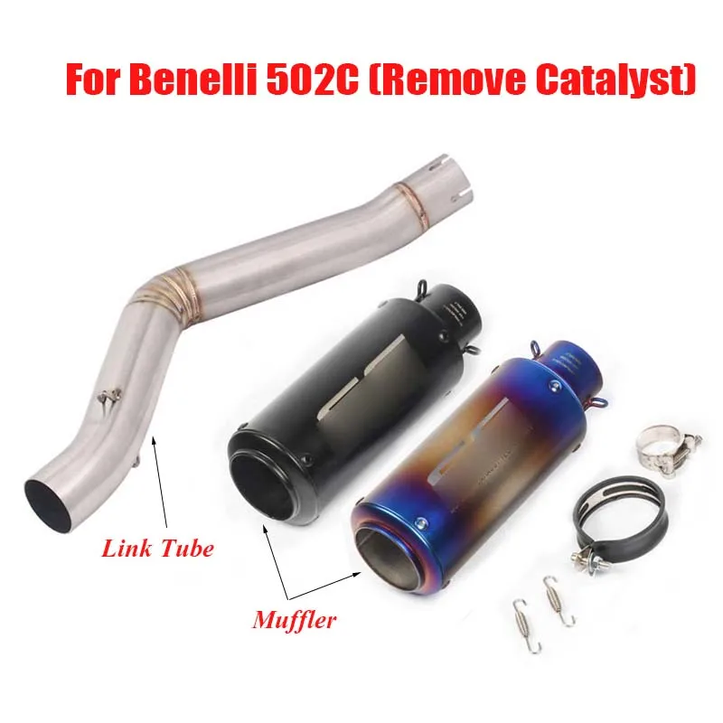 

Slip on Motorcycle Exhaust Tip Tail Pipe Muffler Middle Connect Link Tube Pipe Exhaust System for Benelli 502C