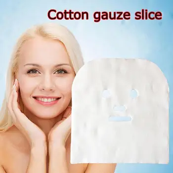 

100 Pcs cotton Gauze Slice Masks Face Slimming Mask Pouch Skin Care tools Eye beauty Remove W8W0