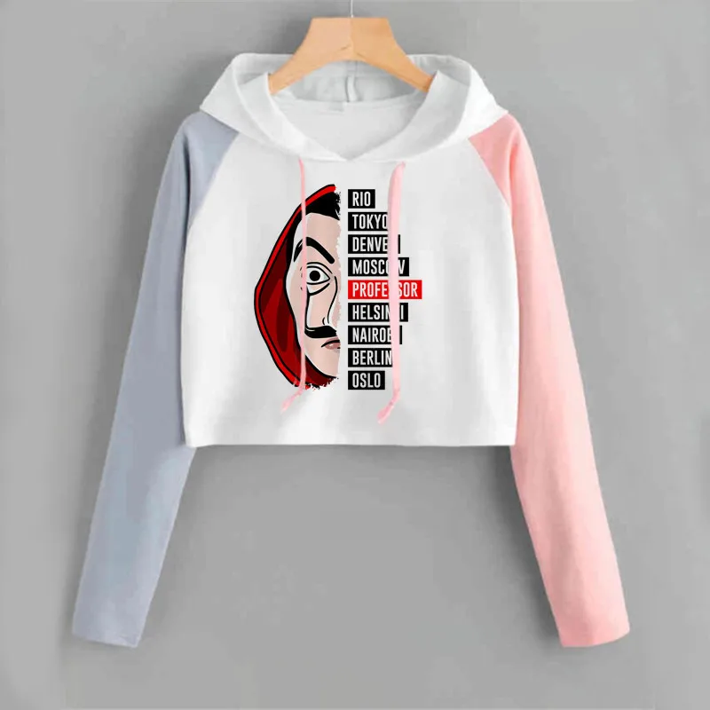 ZYZTOP женские толстовки La Casa De Papel Модные Цветные повседневные осенние Harajuku пуловеры с капюшоном и длинным рукавом Женская толстовка - Цвет: 5