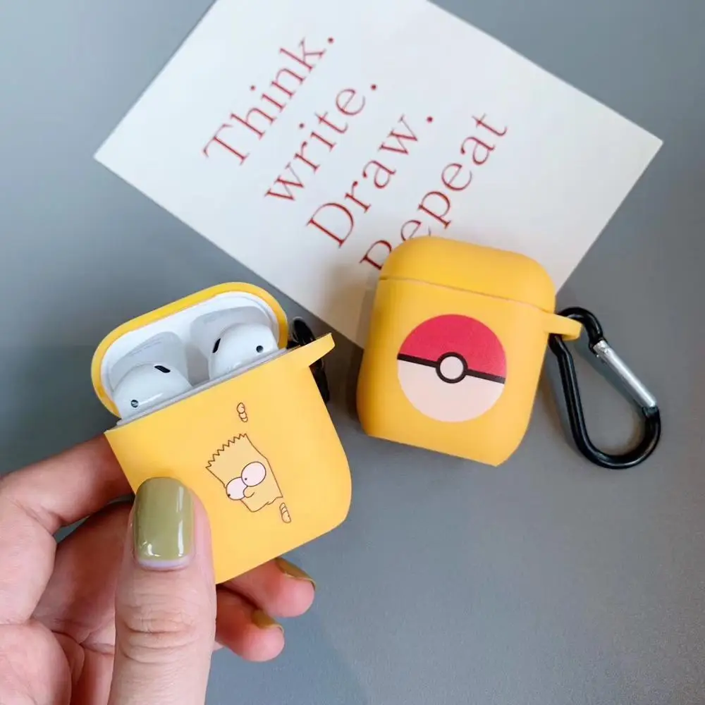 

Cute Cartoon Yellow Record Silicone For Airpods Case Bluetooth Wireless Earphone Case For Airpods Protect Silicone Cover