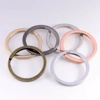 

10Pcs/Lot 25 28 30mm Gold Silver Round Key Ring Llaveros Clasp Findings Key Chain Split Ring Plated Key Ring For Jewelry Making
