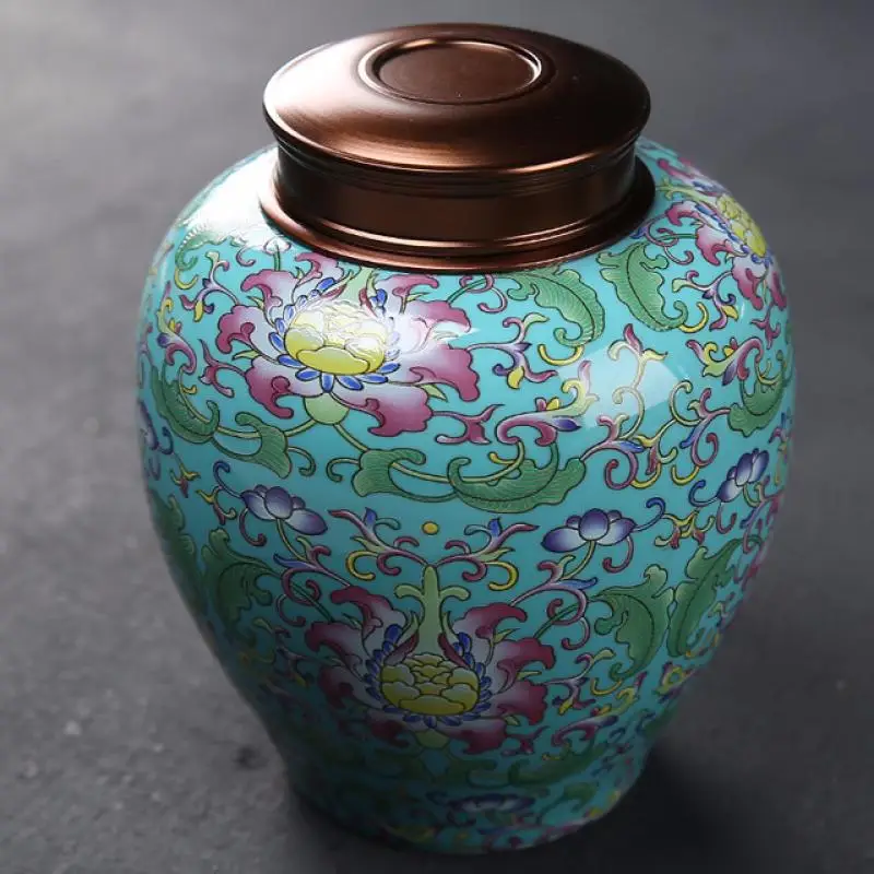 11 1000ml Керамическая коробка для чая s, винтажная коробка для чая, китайский стиль, контейнер для еды, коробка для хранения конфет, керамическая коробка для хранения, органайзер для дома, столовой, чайная банка - Цвет: 11 1000ml