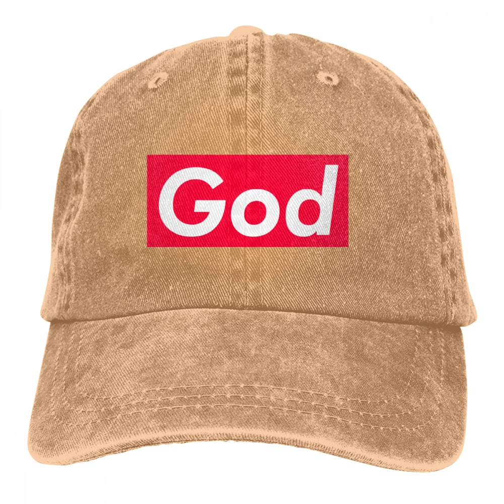 God Red Box стиль Casquette черный унисекс Мужские Женские джинсовые бейсболка с ремешком кепки Регулируемый Гольф папа шляпа - Цвет: Хаки