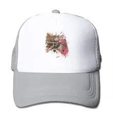 Тираннозавр Т-Рекс граффити сетки бейсбольная Кепка Регулируемый Дальнобойщик стиль шляпа серый