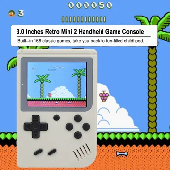 

Built-in 168 Games 3.0inch Screen 700mAh Battery 1pc Wired Gamepad Support AV Output 2 Players Mode Retro Handheld Game Console