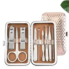 7 шт./компл. Нержавеющая сталь щипчиками для ногтей для ухода за когтями набор инструментов Красота ножницы для маникюра и педикюра, кусачки для ногтей комплект