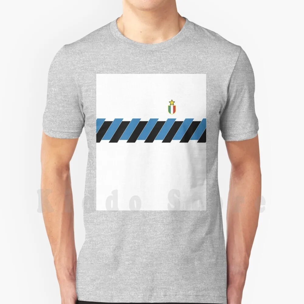 Inter 88? T Shirt Stampa Per Uomo Cotone New Cool Tee Inter 1990S Retro Football Football Geometric Retro Vintage European