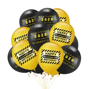 

12inch Happy Birthday Balloon Wedding Birthday Party Decoration Ballon Virus Quarantine Birthday Party Supplies Latex Balloon