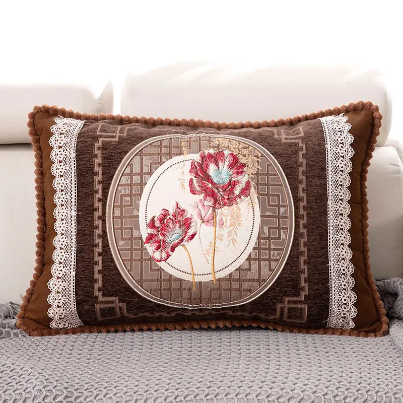 

Fyjafon 1/2/3/4 Pillow Case Embroidery Pillow Cover 50*70 European Decorative Pillow Cases Cushion Cover Living room Pillowcase