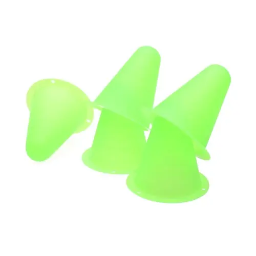 

5Pcs PVC Bright-colored Slalom Cones for Slalom Skating Cone Skating - Green