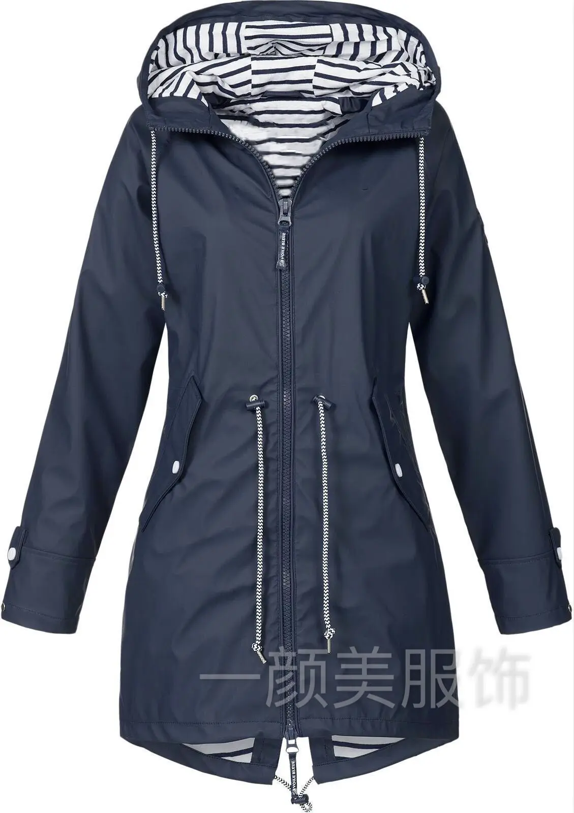dark blue Женская куртка, пальто, водонепроницаемая переходная куртка, уличная походная одежда, легкий плащ, женский плащ - Цвет: dark blue
