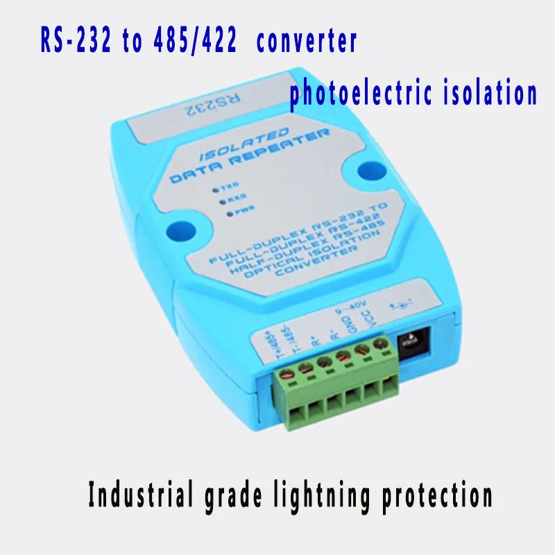 RS-232 To 485/422 Photoelectric Isolation Converter Active Lightning Protection RS232 RS485/RS422 Bidirectional Conversion |