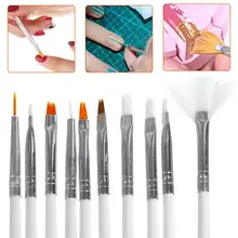 Инструменты для ногтей 34 шт./компл. кисть для рисования ногтей Лайнер Кисть ручка, кисточка для ногтей порошок для очистки от пыли ручка горный хрусталь инструмент для точечного нанесения маникюра