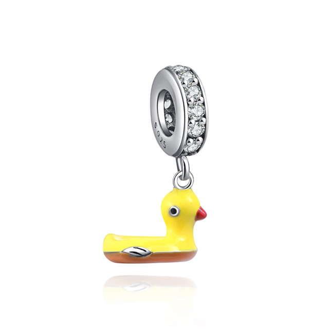 Sterling Silver 925 Pink Flower Owl Cup Dress Butterfly DIY Fine Beads Fit Original  Charm Bracelet Jewelry Women