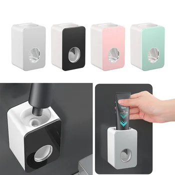 

Wall Mount Automatic Toothpaste Dispenser Bathroom Accessories Toothpaste Squeezer Holder Paste Press Bathroom Toothbrush Tool z