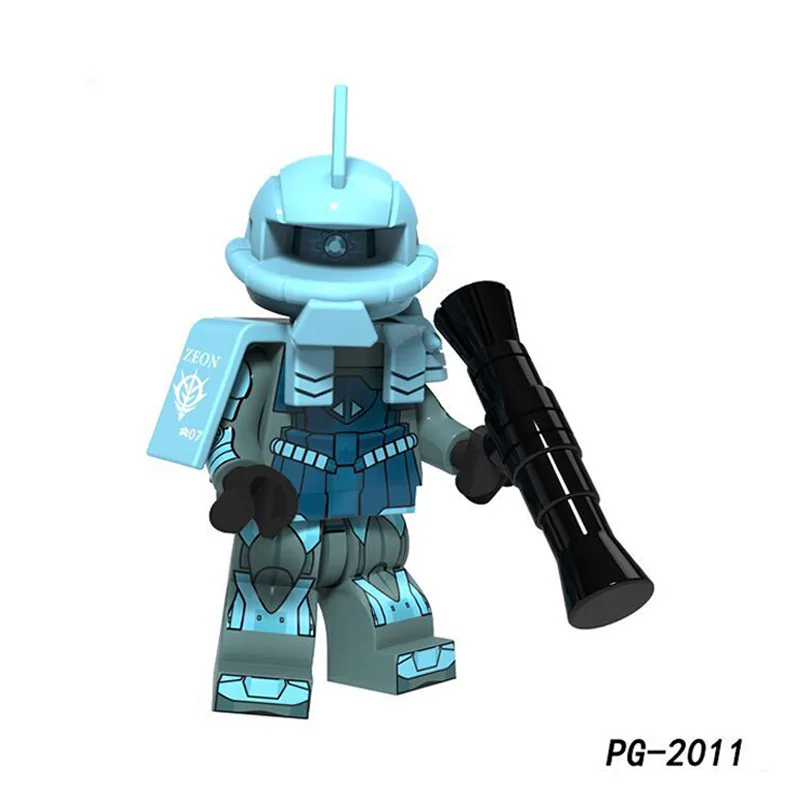 Mech Warrior Zakuu with Weapon Machine Robot M S Suit Mini Action Figures Building Blocks Bricks for Children Toys Boys Gifts