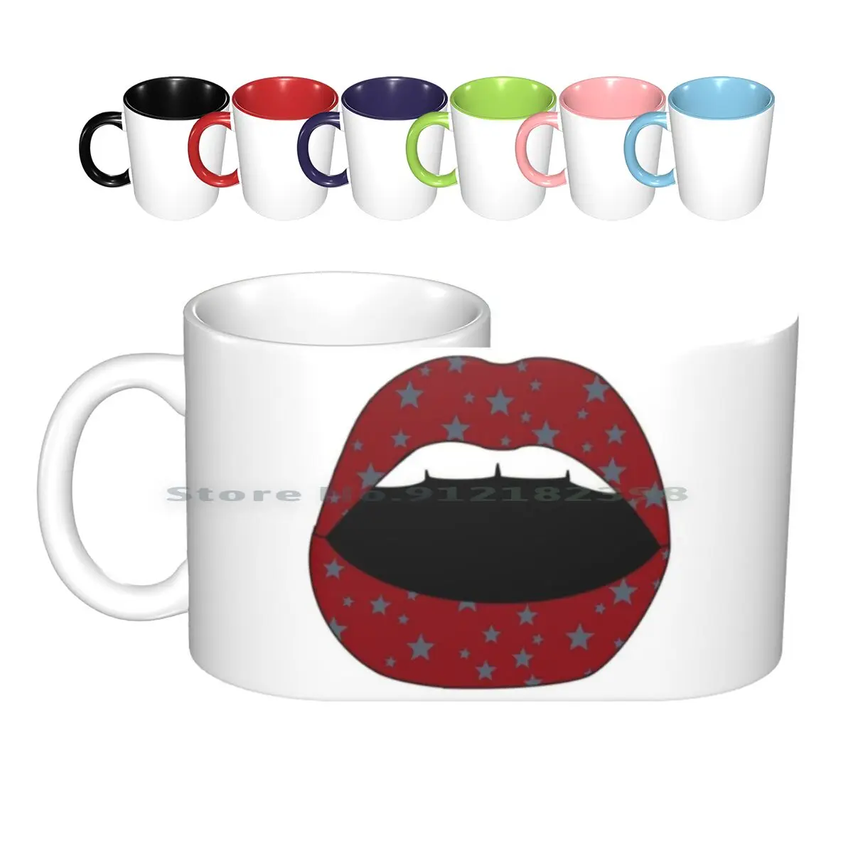 Labbra Rosse E Grigie Tazze In Ceramica Tazze Da Caffè Tazza Da Tè Al Latte Colgate University Colgate Bianco Grigio Grigio Raider Raiders Madison