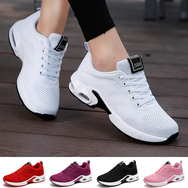 Sneakers Tennis-Shoes Outdoor Women Air-Cushion Mesh Soft-Bottom Breathable
