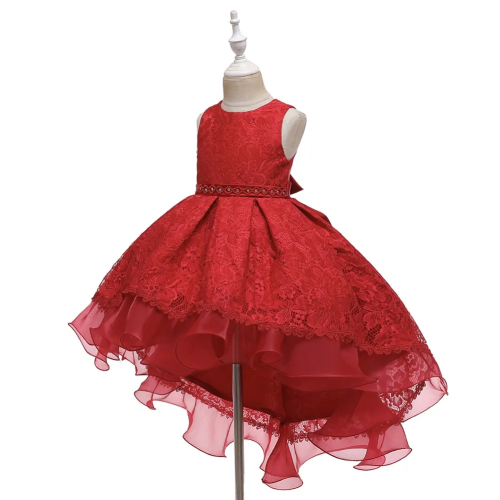 Летнее кружевное платье принцессы для девочек 4-14 лет; элегантное платье для дня рождения; платье для девочек; одежда для маленьких девочек
