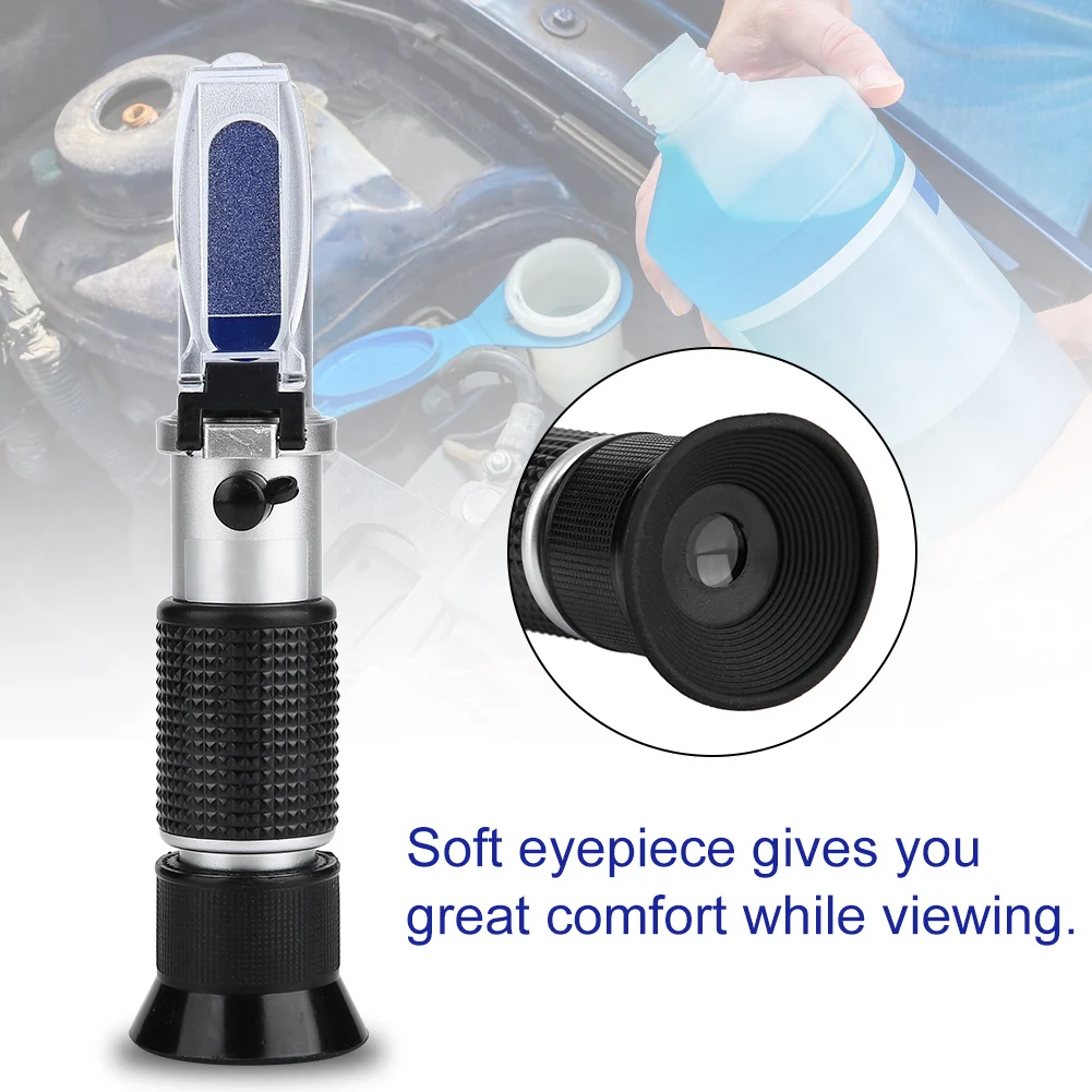 New Handheld Automotive Antifreez Refractometer Freezing Point Urea Battery Fluid Glass Water Tester Meter ATC Tool RZ115