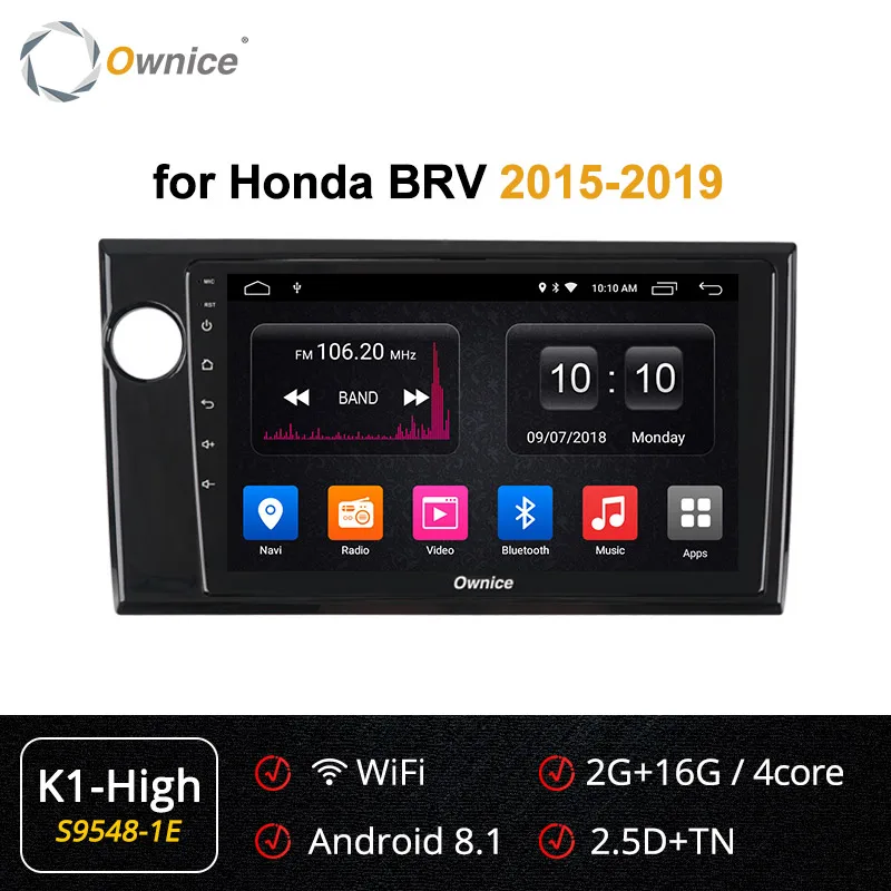Ownice 4 Гб+ 64 Гб Android9.0 K3 K5 K6 Автомобильный DVD Радио для Honda BR-V/BRV gps Navi 360 Panorama DSP 4G SPDIF - Цвет: S9548-1 K1 HIGH