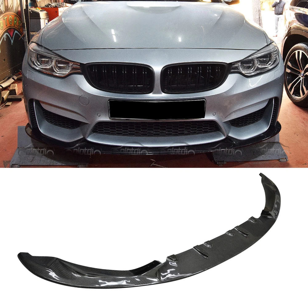 Разветвитель переднего бампера из углеродного волокна спойлер для подбородка BMW