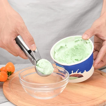 

Stainless Steel Ice Creams Scoop Ice Creams Spoon Mashed Potato Watermelon Spoons Ice Maker Kitchen Ice Creams Tools 1pcs