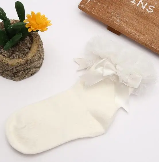 white big lace Творчески Носки удобный теплый жакет для девочки; чёсаный хлопок; короткие носки хлопок штаны розового цвета с рюшечками для безбортные носки - Цвет: white big lace