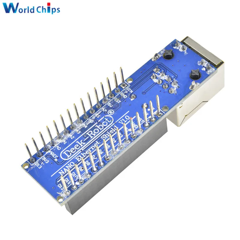 10 шт./лот Nano V3 Ethernet щит ENC28J60 микрочип HR911105A Ethernet веб-сервер плата модуль для Arduino Nano 3,0