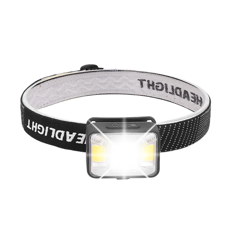 Waterproof XPE LED+2xCOB White+Red LEDHeadlamp Headlight Rechargeable Flashlight
