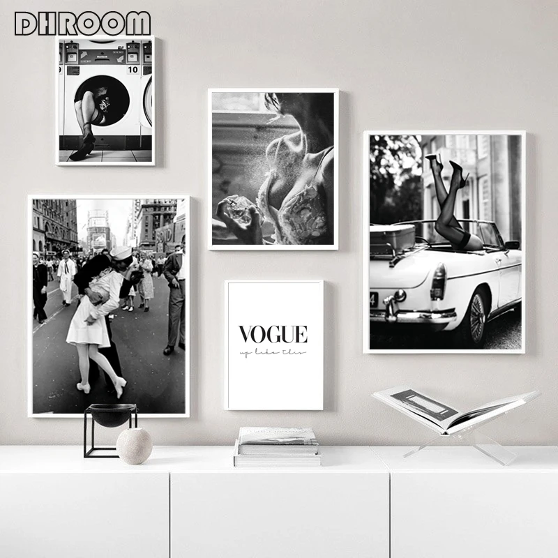 Fashion Poster Perfume Pictures Painting Wall Art-Print White Canvas Living-Room Home-Decor