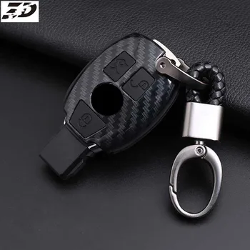 

PVC Carbon Fiber Silicone Key Case Cover For Mercedes Benz A180 A200 A260 W203 W210 W211 AMG W204 C E S CLS CLK CLA SLK Classe