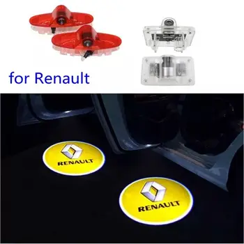 

2pcs Car Led Logo Door Light For Renault Koleos Laguna Magane Latitude Talisman Laser Projector Ghost lamp Welcome Light