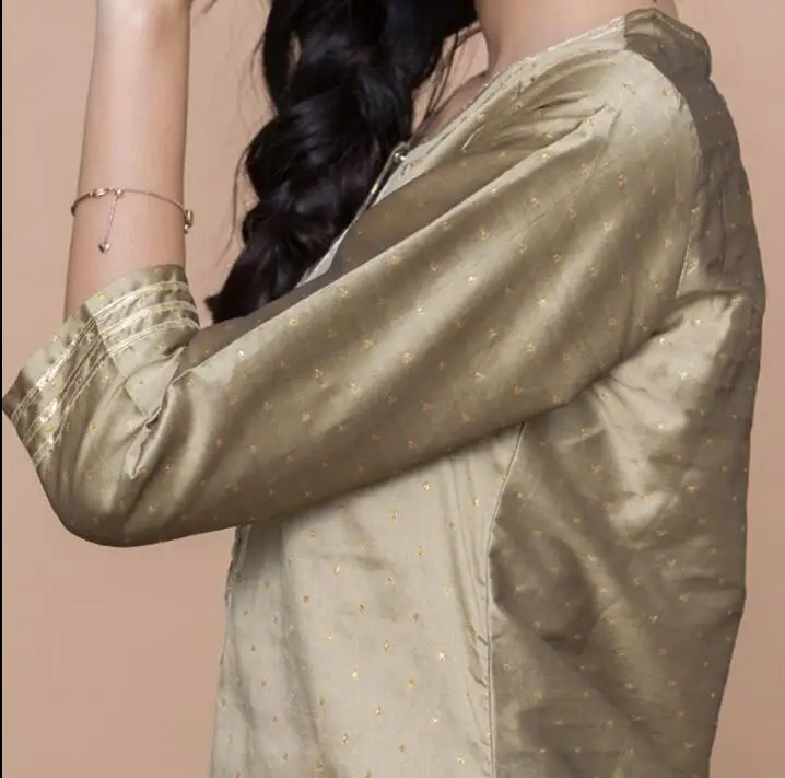 Женские модные комплекты в этническом стиле хлопок Индия Kurtas платье леди три четверти рукав топ брюки