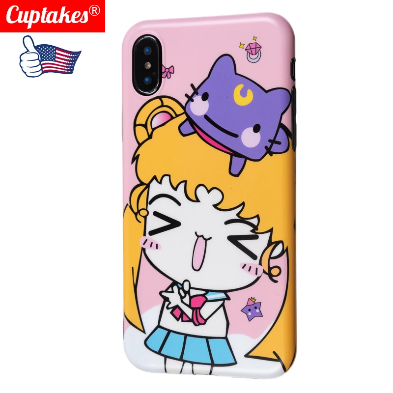 Luxury Brand Soft Silicone Case for Apple iPhone X XS 6 6S 7 Plus 8 10 Max Cover Cute Girl Housing Phone Cases Matte Coque |