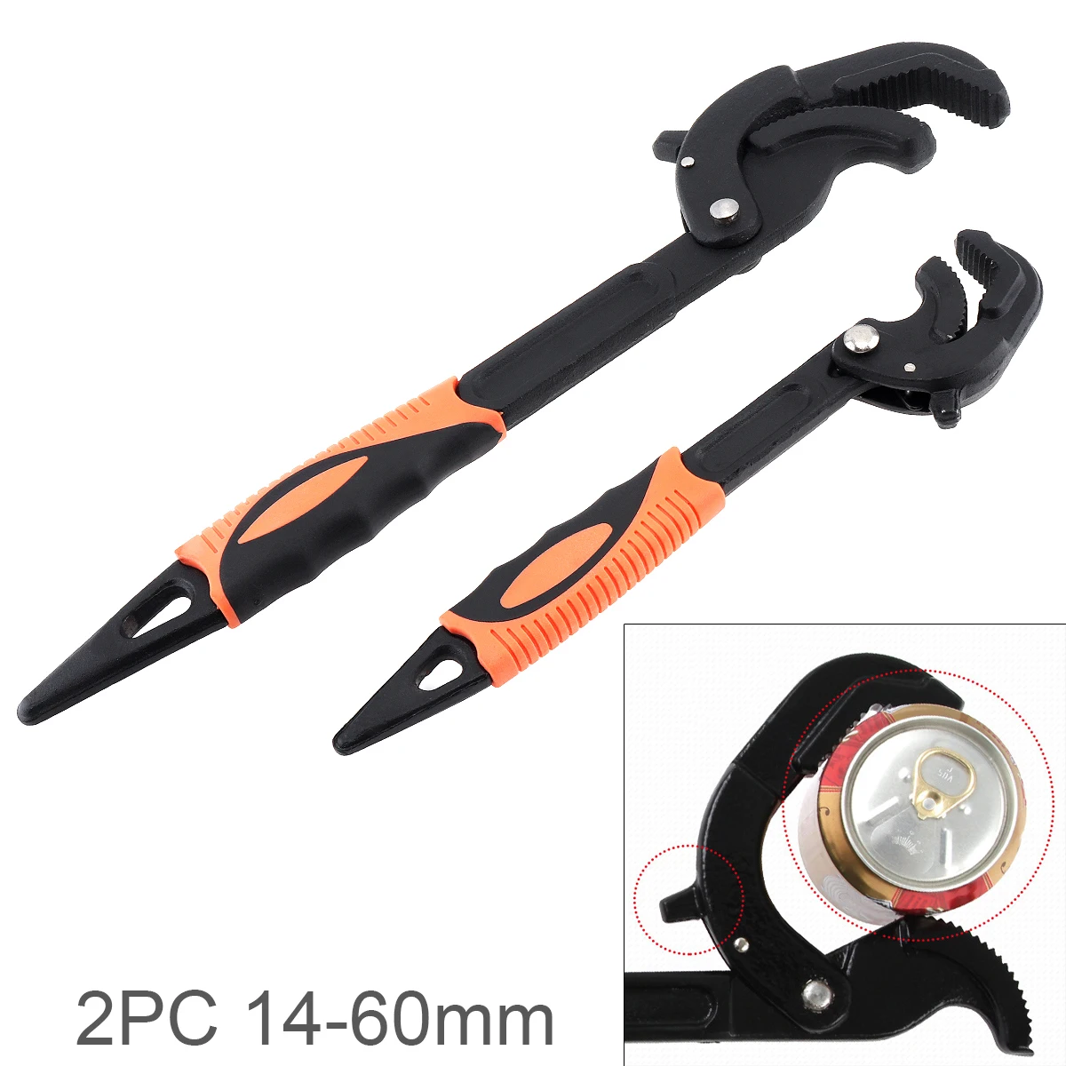 

Chrome Vanadium Steel 14-60mm Opening Multifunctional Wrench Adjustable Quick Clamping Pliers Multitool Spanner Automatic Reset