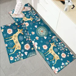 Kitchen Floor Mat Long Strip Bedroom Entrance Doormat Home Floor Decoration Living Room Carpet Hallway Bathroom Non-Slip Rugs
