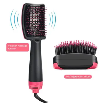 

Anion Hot Air Comb ABS Heating Wire Plug In Lightweight Design Wet And Dry Dual-Use Vibration Massage Function