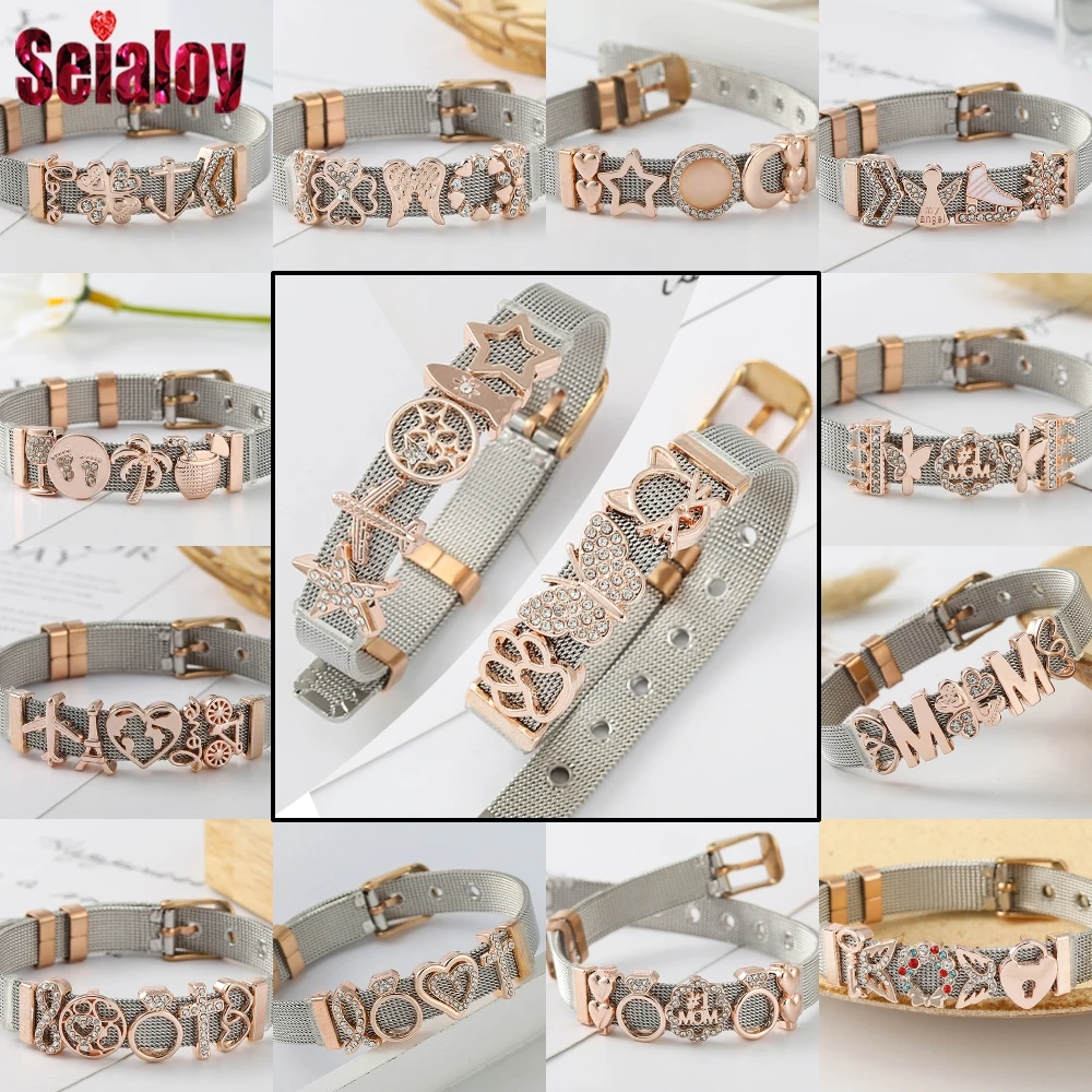 Браслет Seialoy из нержавеющей стали для мужчин и женщин Шарм в виде звезд Луны с