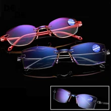 Стекло для чтения без оправы с алмазной отделкой es+ 1,0+ 1,50+ 2,0+ 2,50+ 3,0+ 4,0 для мужчин и женщин пожилого возраста анти-синий светильник стекло для чтения