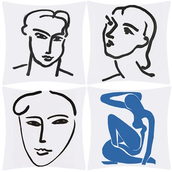 

Henri Matisse Portrait Paintings Cushion Covers European Modern Home Decorative Pillow Case Soft Throw Pillow Cover