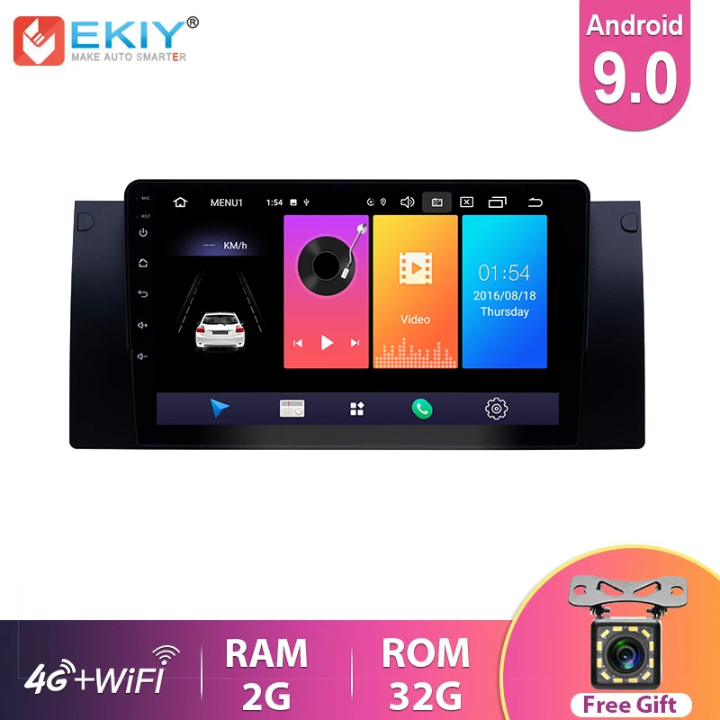 EKIY 9 &quot2.5D IPS Android 0 автомобильное радио для BMW E39 E53 X5 M5 мультимедийный плеер Авто